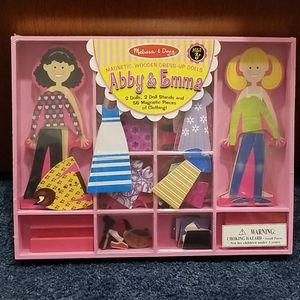 melissa and doug abby & emma magnetic wooden dress up